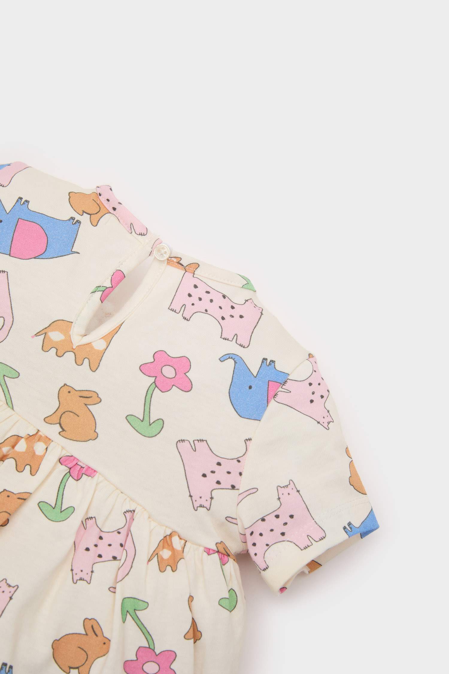 Baby Girl Animal Patterned Corduroy Camisole 2 Piece Set