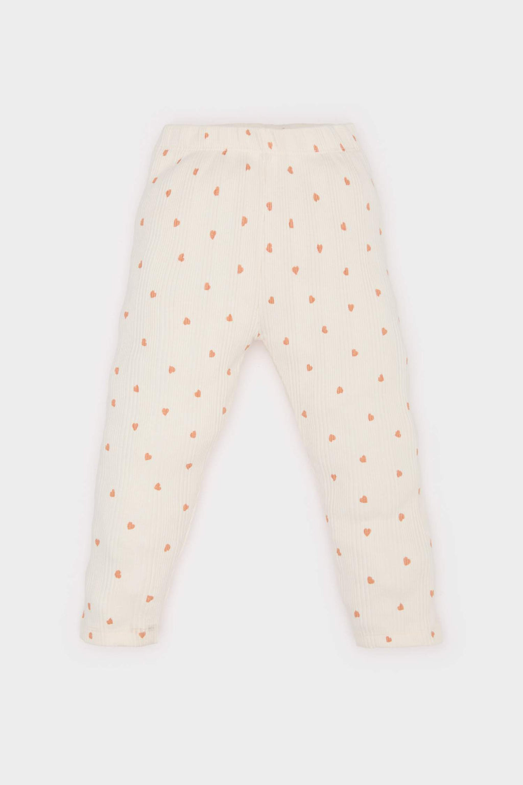 Baby Girl Regular Fit Heart Patterned Corduroy Trousers