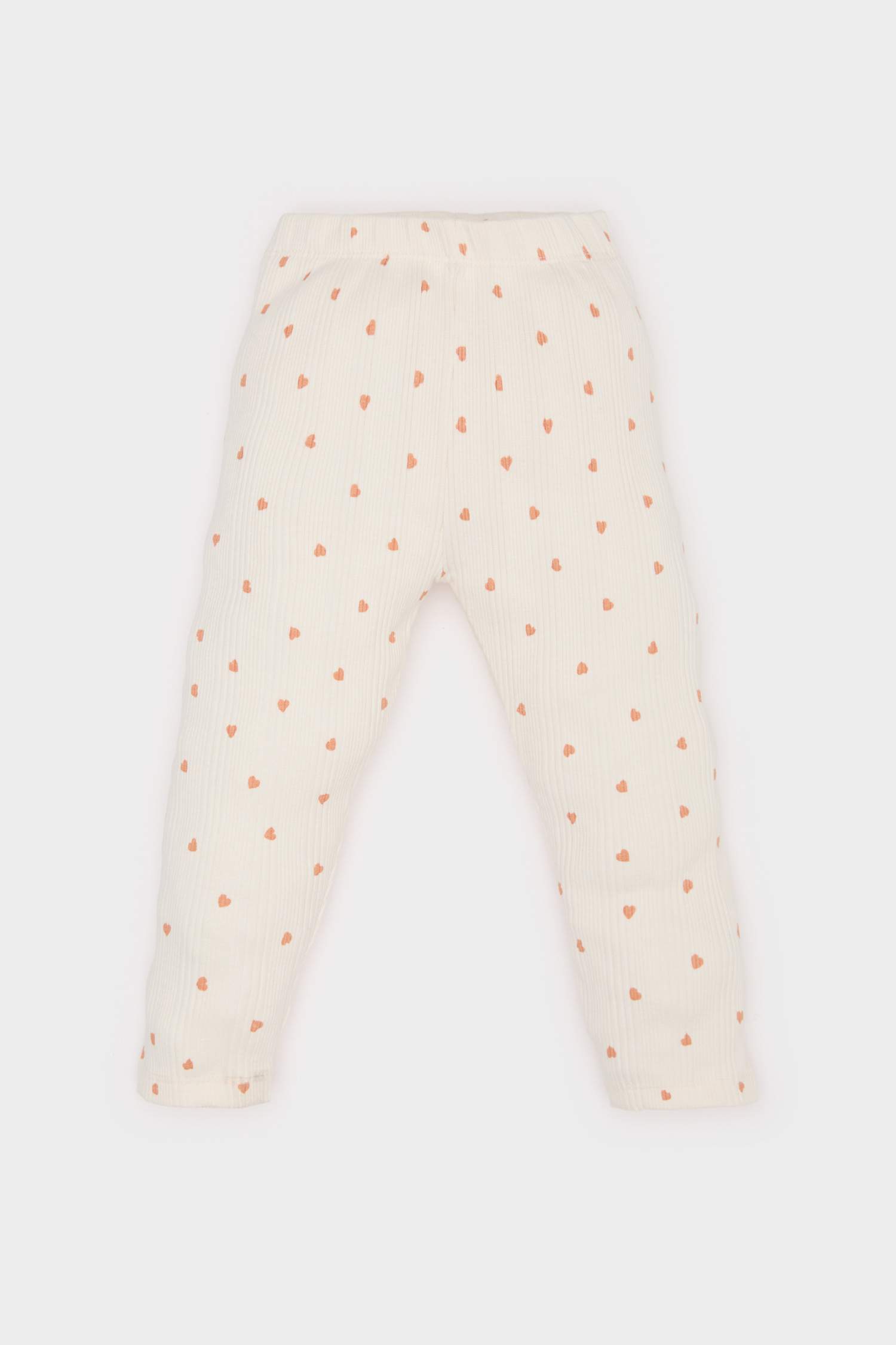 Baby Girl Regular Fit Heart Patterned Corduroy Trousers