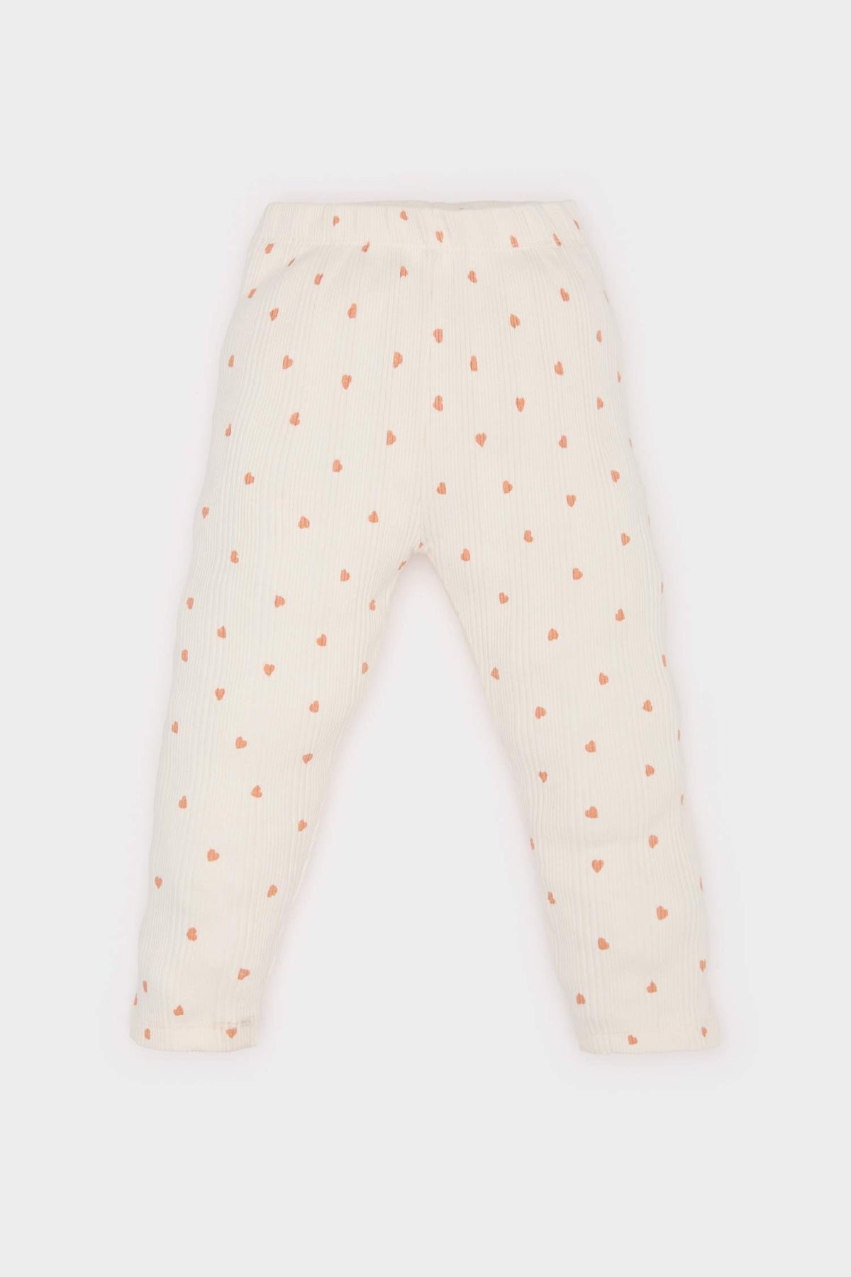 Baby Girl Regular Fit Heart Patterned Corduroy Trousers