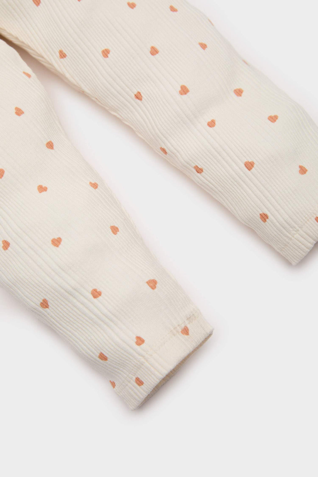 Baby Girl Regular Fit Heart Patterned Corduroy Trousers