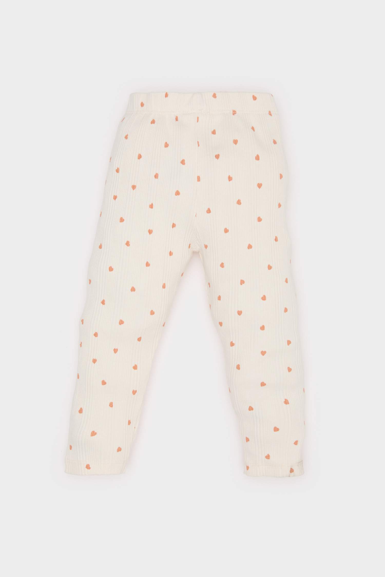 Baby Girl Regular Fit Heart Patterned Corduroy Trousers