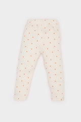Baby Girl Regular Fit Heart Patterned Corduroy Trousers
