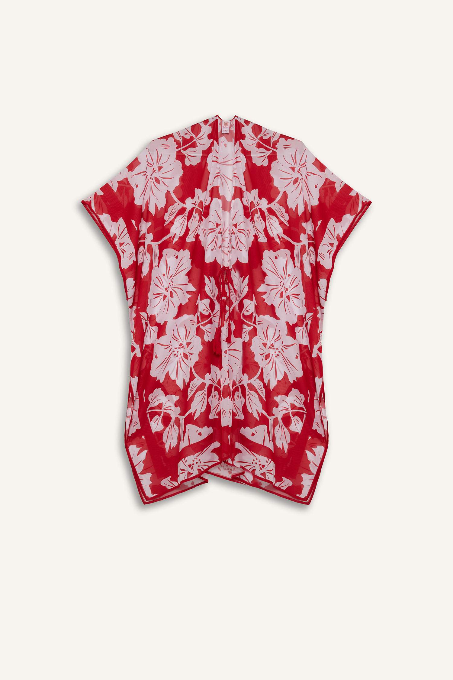 Regular Fit Tropical Printed Chiffon Beach Kimono-Fall in Love