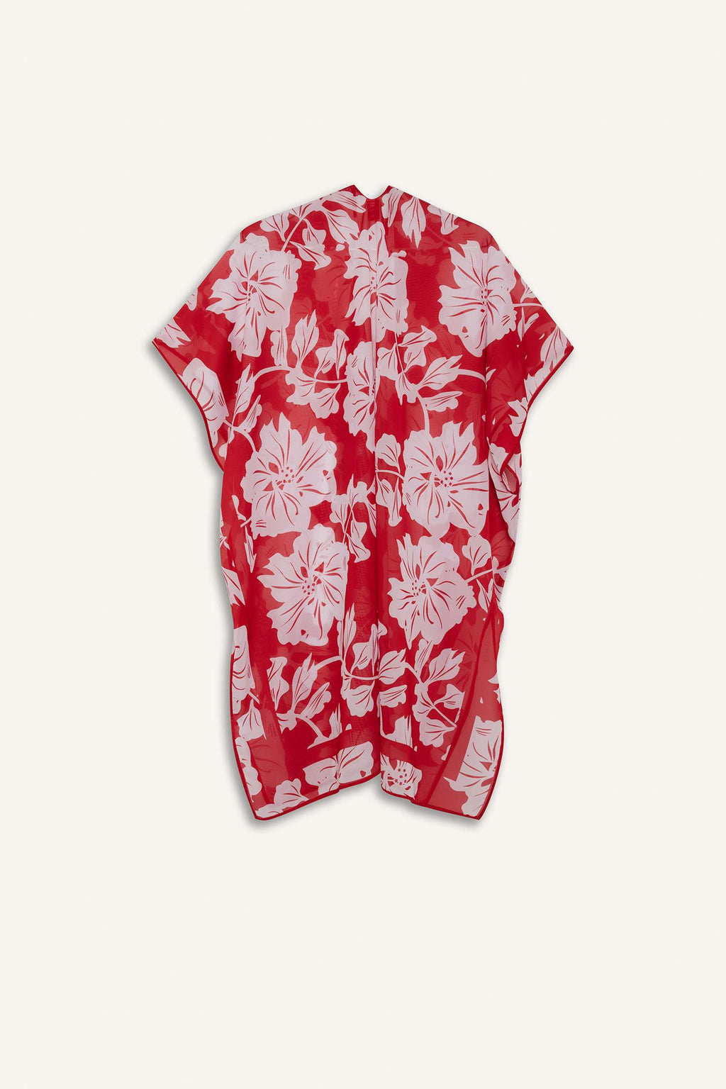 Regular Fit Tropical Printed Chiffon Beach Kimono-Fall in Love