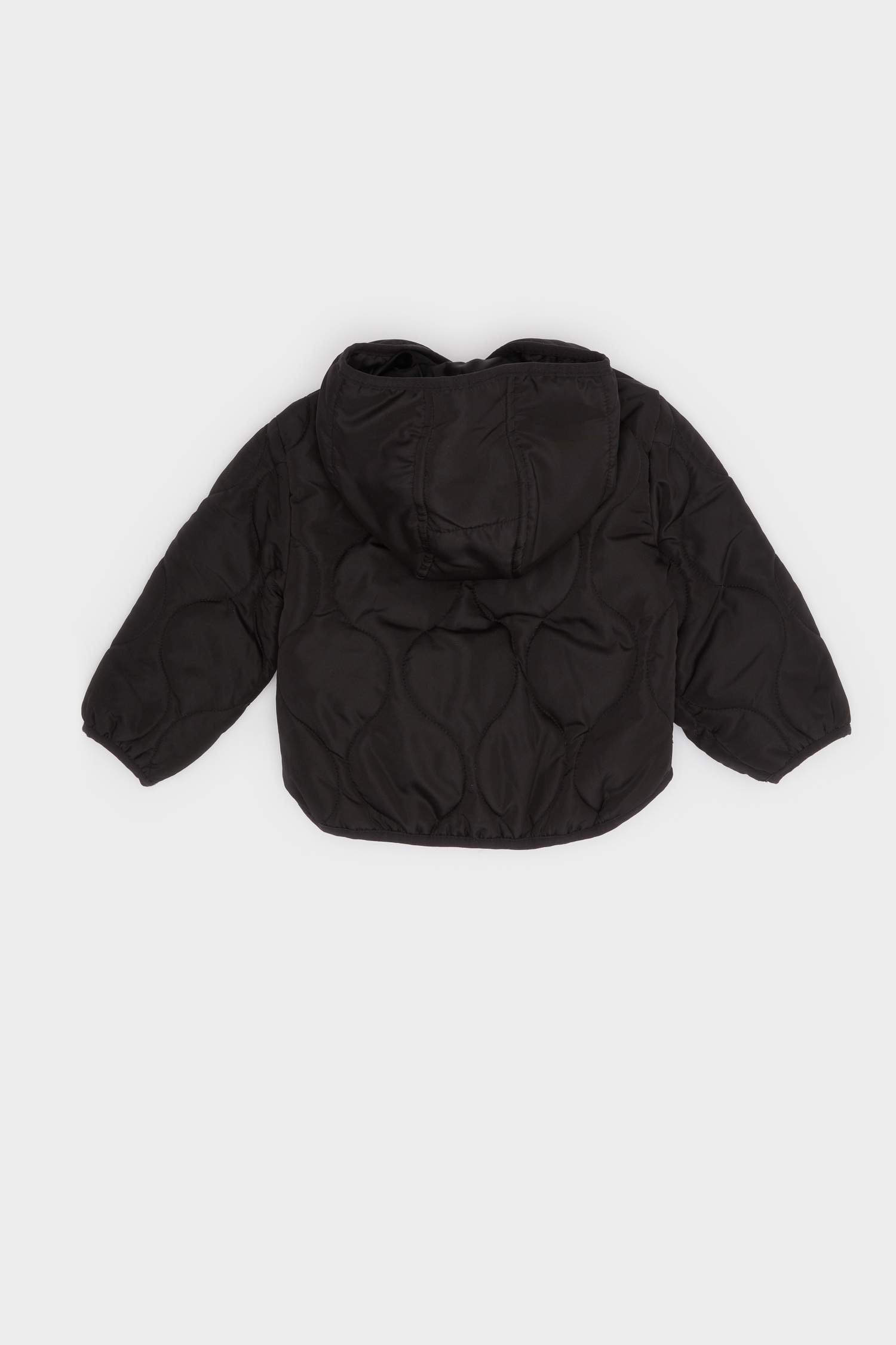 Baby Boy Waterproof Hooded Snap-Button Quilted Jacket