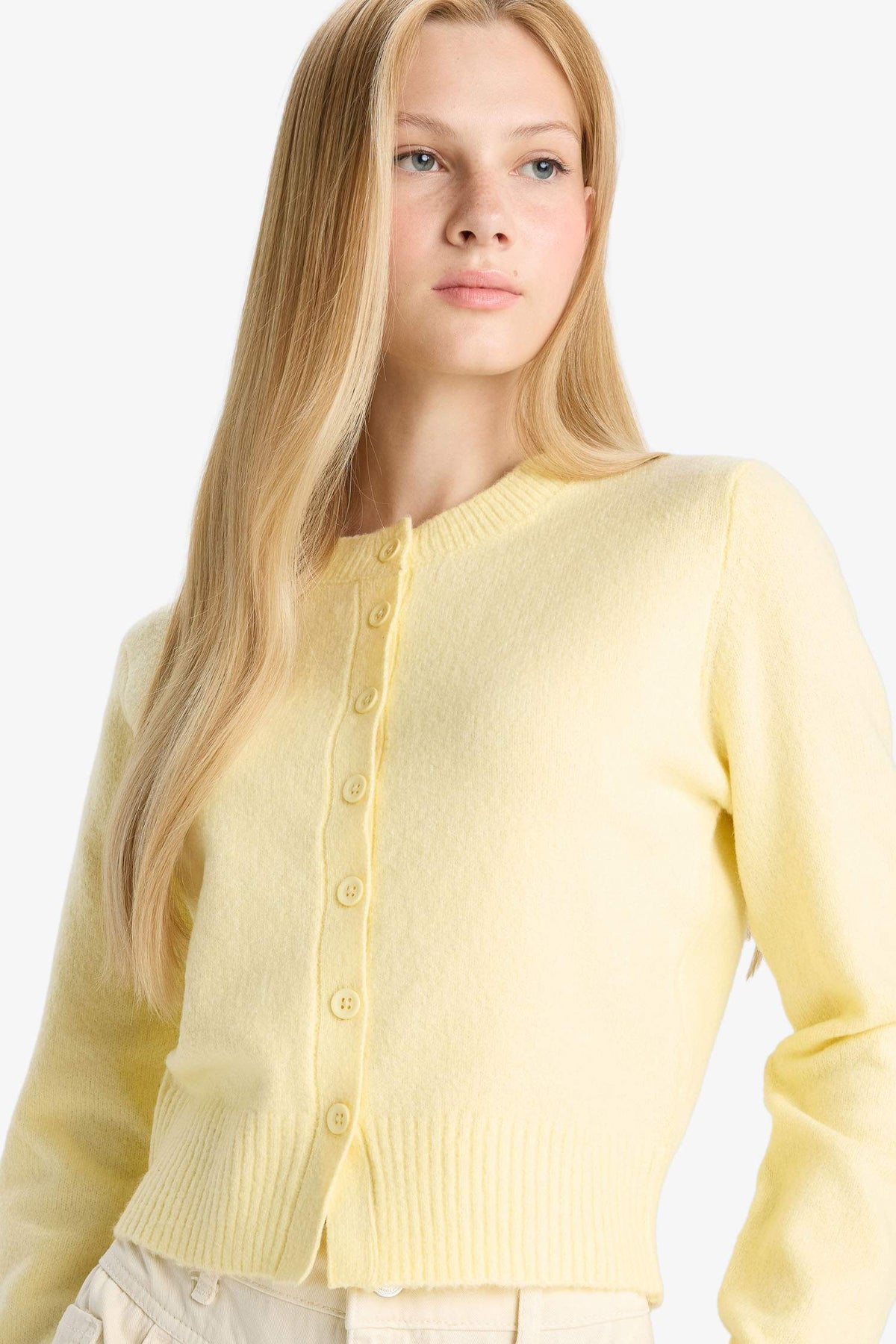 Cool Slim Fit Slim Cut Crew Neck Buttoned Knitwear Cardigan