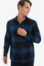 Regular Fit Polo Collar Checkered Flannel Long Sleeve Shirt