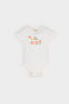 Baby Girl Newborn Crew Neck Printed Rib Short Sleeve Snap Bodysuit