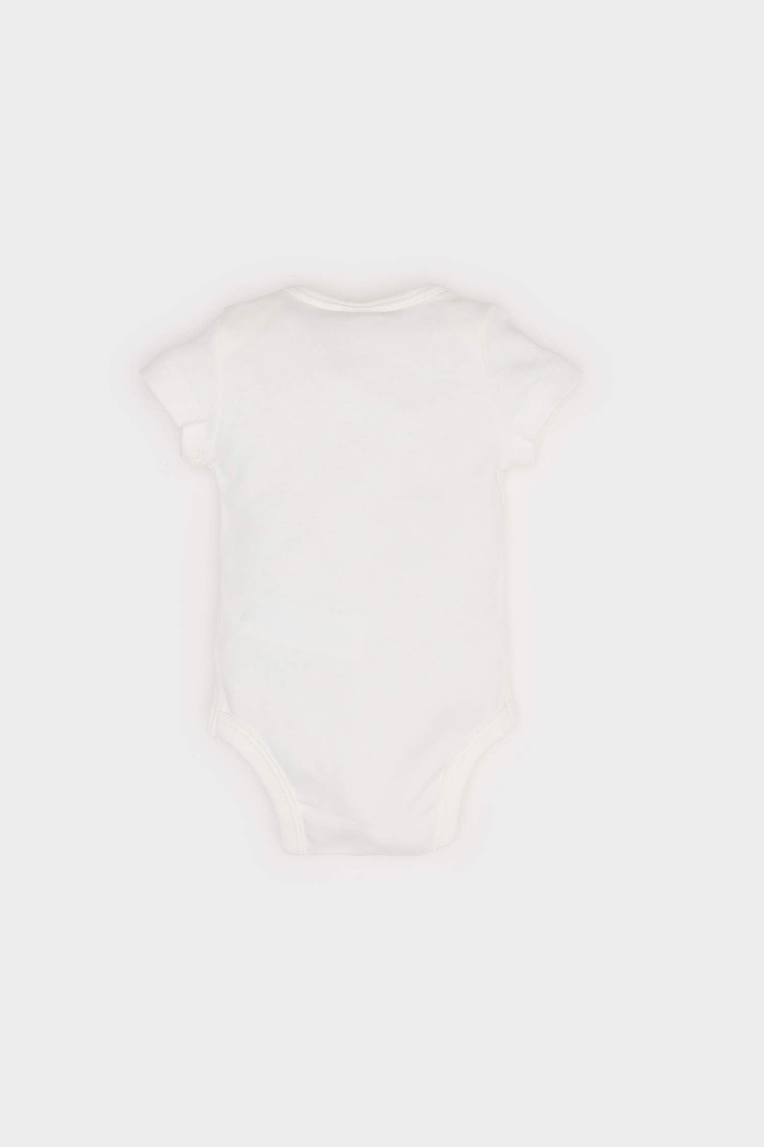 Baby Girl Newborn Crew Neck Printed Rib Short Sleeve Snap Bodysuit