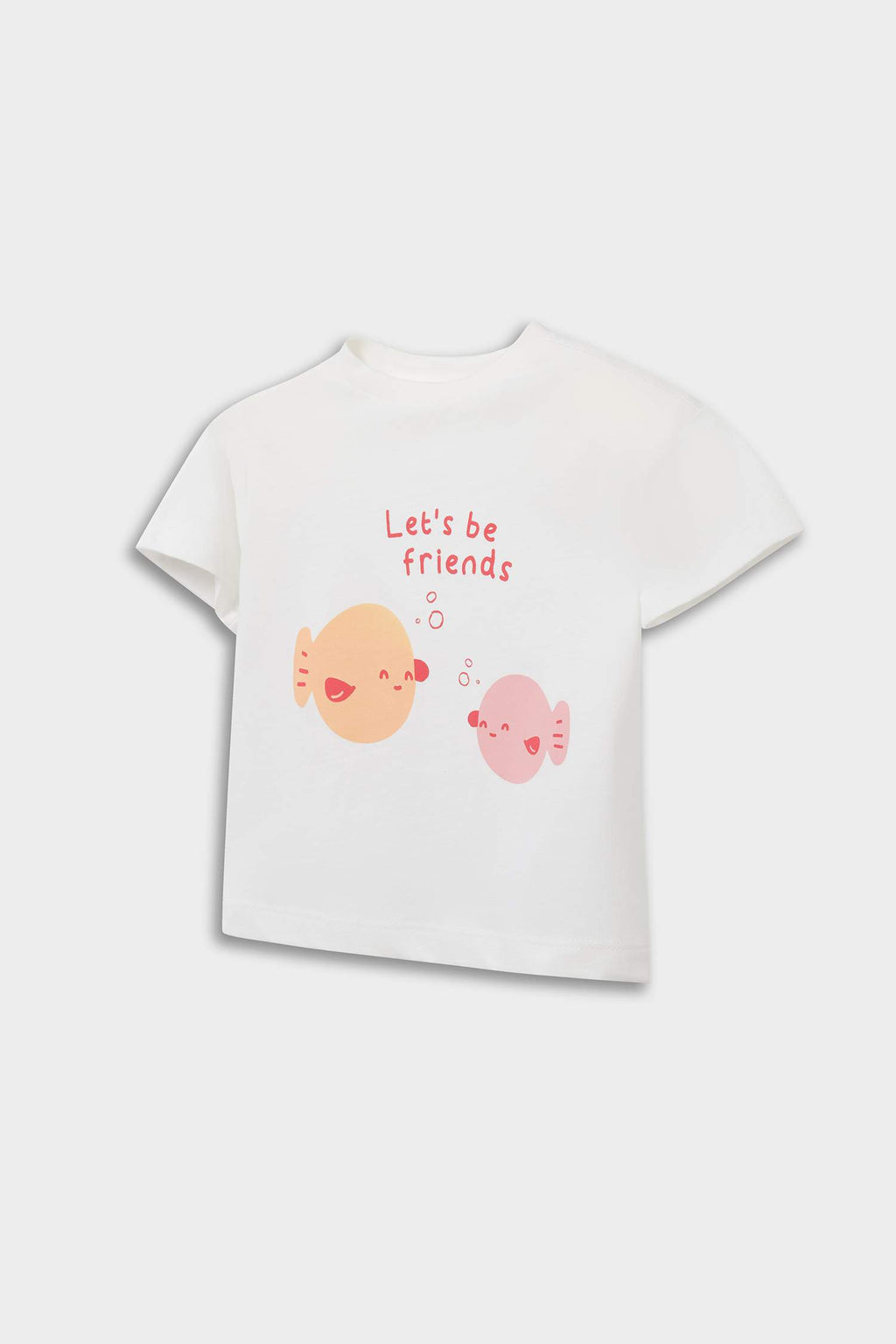 Baby Girl Newborn Crew Neck Printed Combed Cotton 2-Pack Short Sleeve T-Shirt