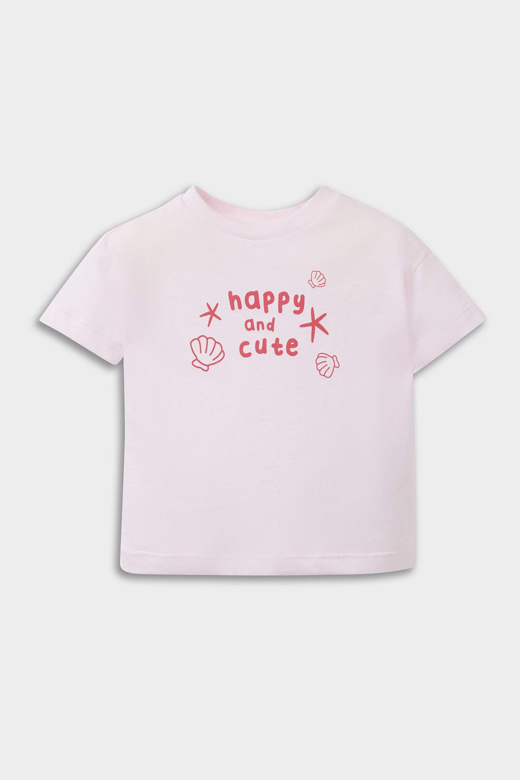 Baby Girl Newborn Crew Neck Printed Combed Cotton 2-Pack Short Sleeve T-Shirt