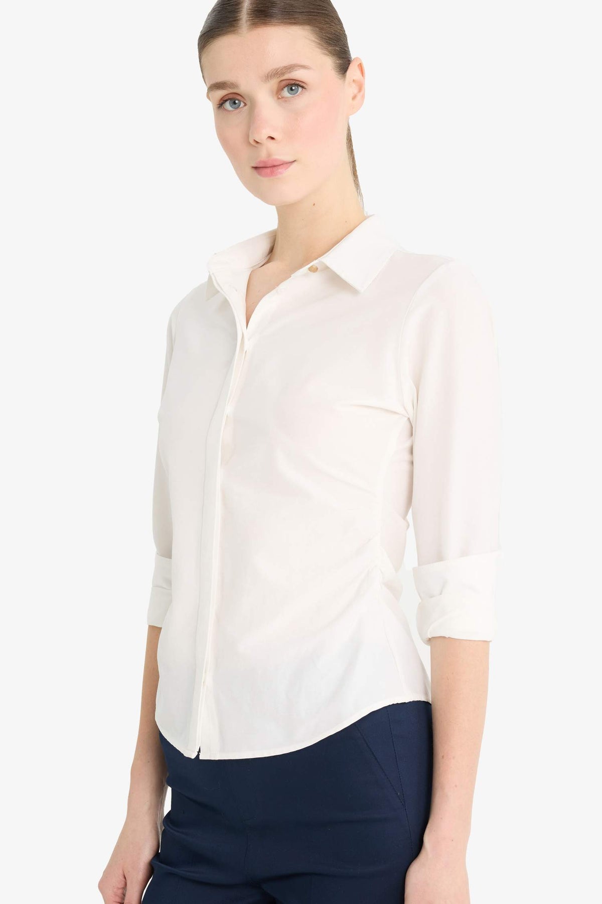 Fitted Bengalin Long Sleeve Shirt