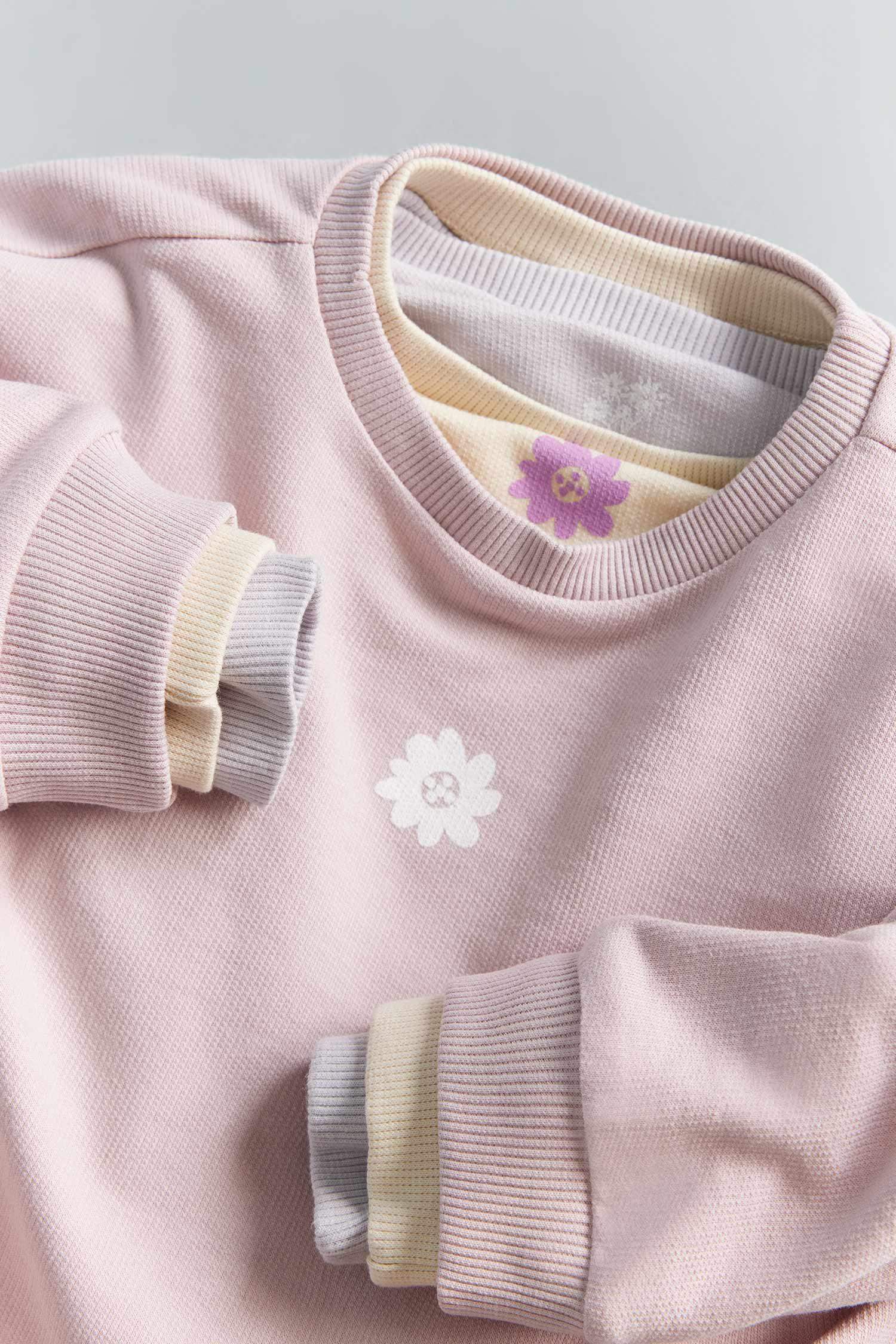 Baby Girl Crew Neck Floral Sweatshirt