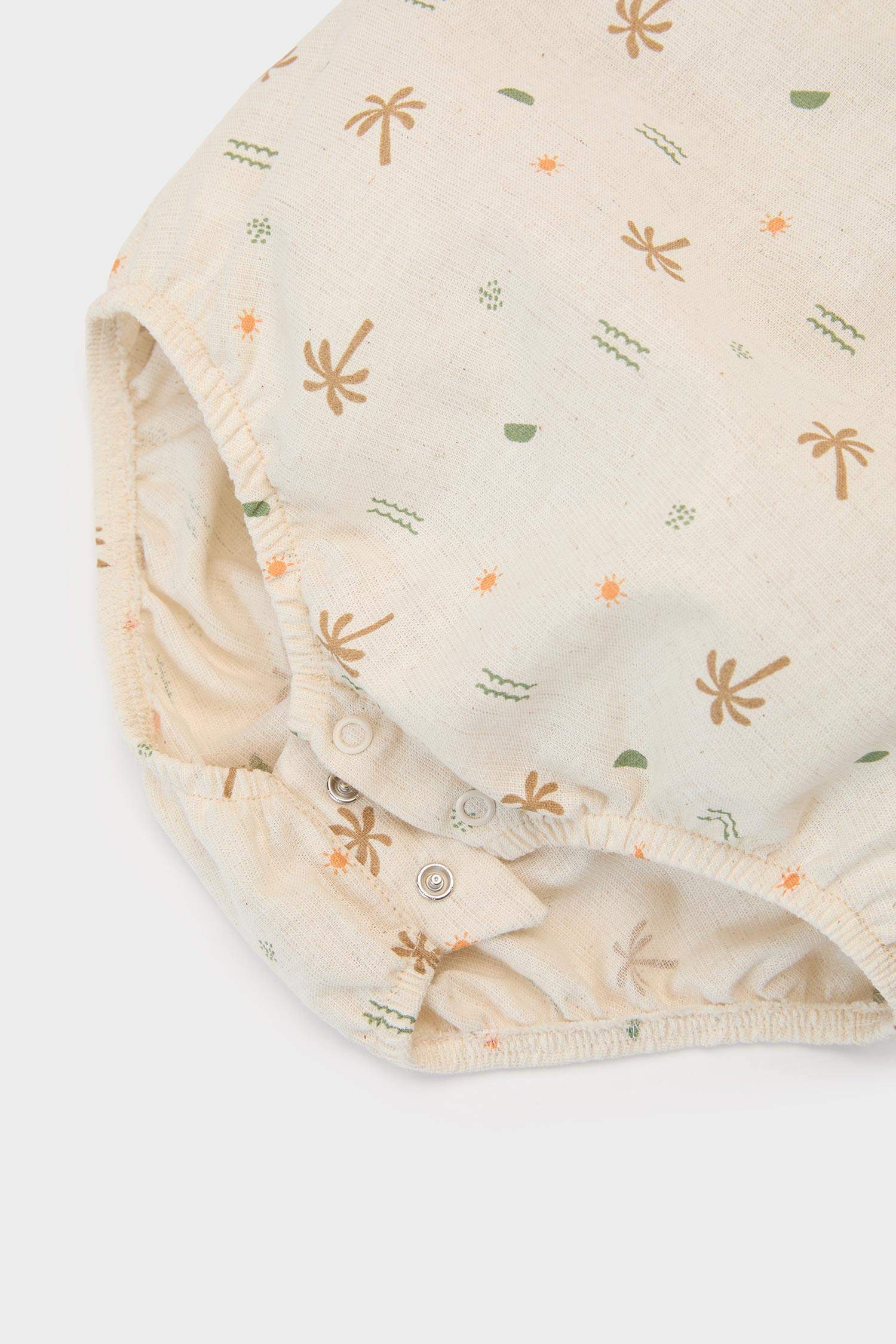 Baby Boy Palm Patterned Linen 2 Piece Set