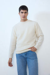 Relax Fit Crew Neck Knit Sweater