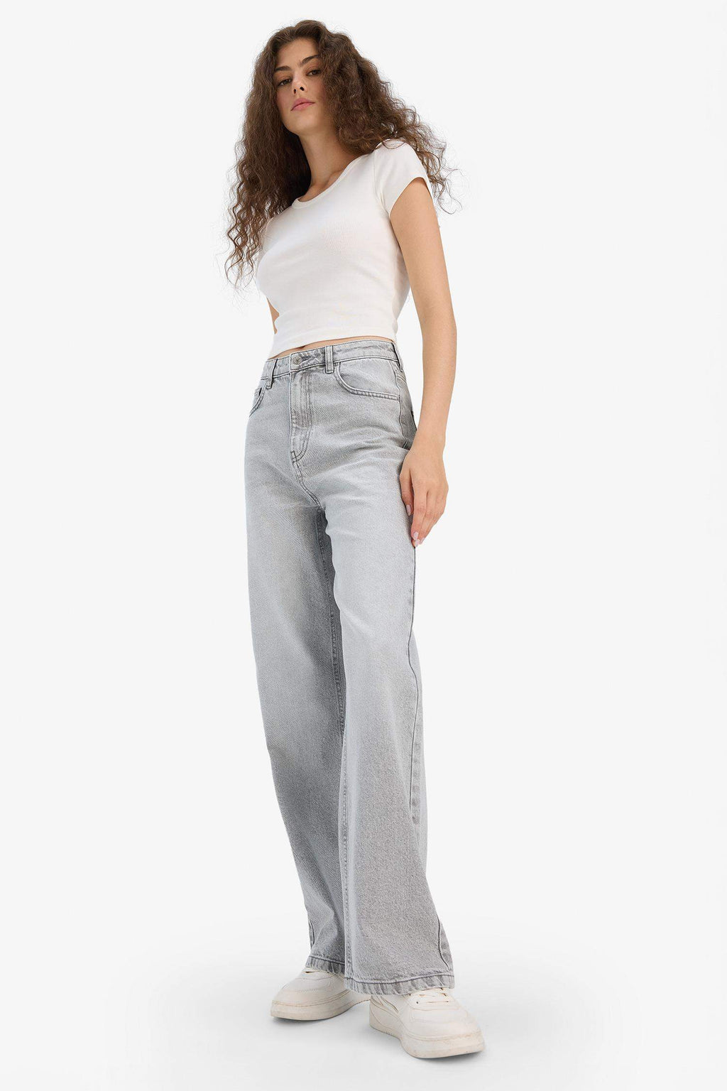 90's Wide Leg High Waist Straight Leg Jeans