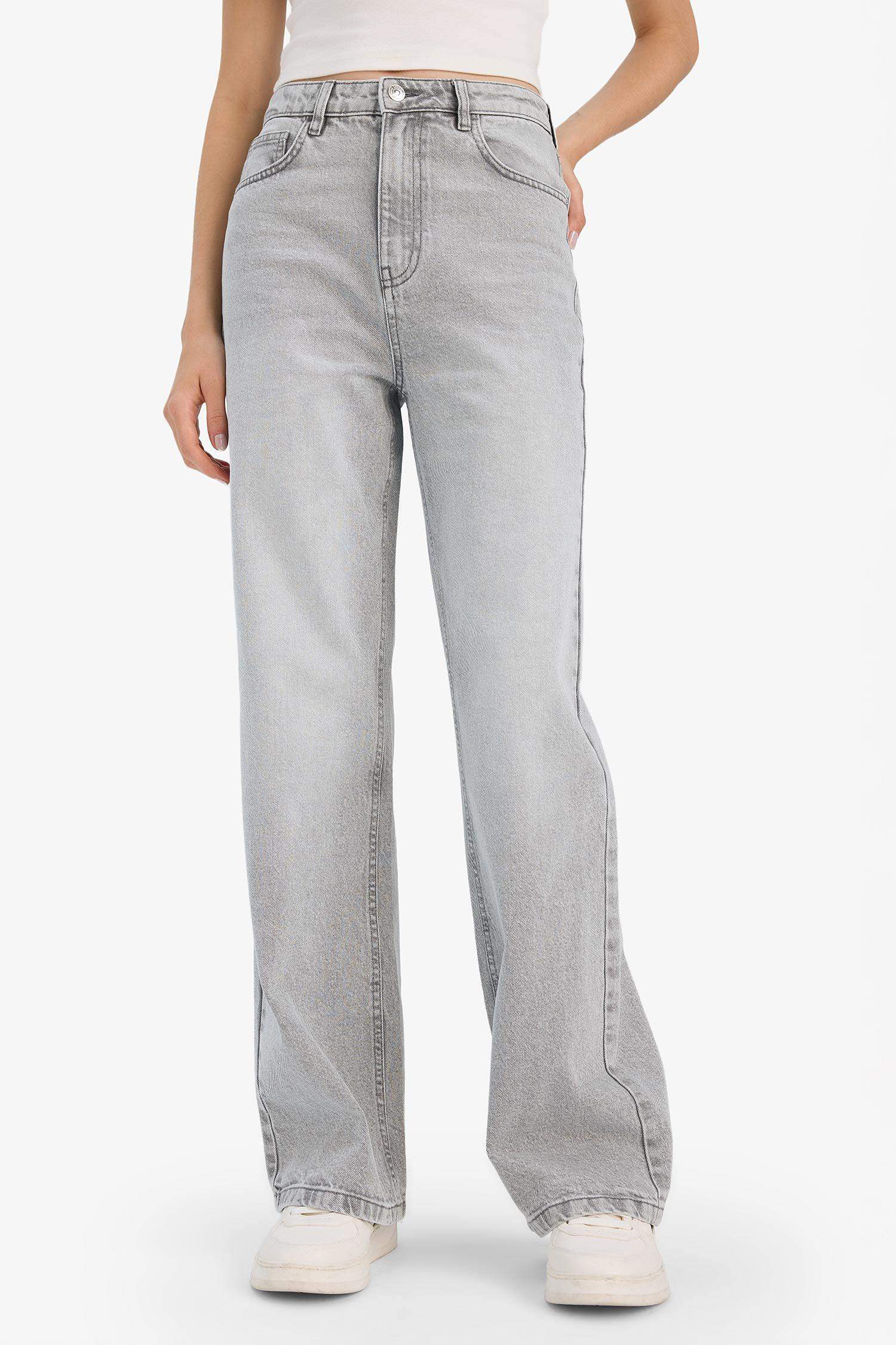 90's Wide Leg High Waist Straight Leg Jeans