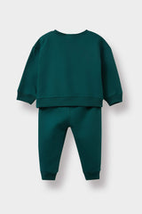Baby Boy 2-Piece Set Basic Plain Sweatshirt Tracksuit Bottoms