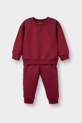 Baby Boy 2-Piece Set Basic Plain Sweatshirt Tracksuit Bottoms