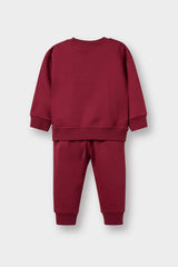 Baby Boy 2-Piece Set Basic Plain Sweatshirt Tracksuit Bottoms