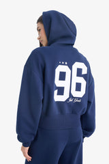 Oversized hooded sweatshirt with a printed pattern made of thick fabric by Coool