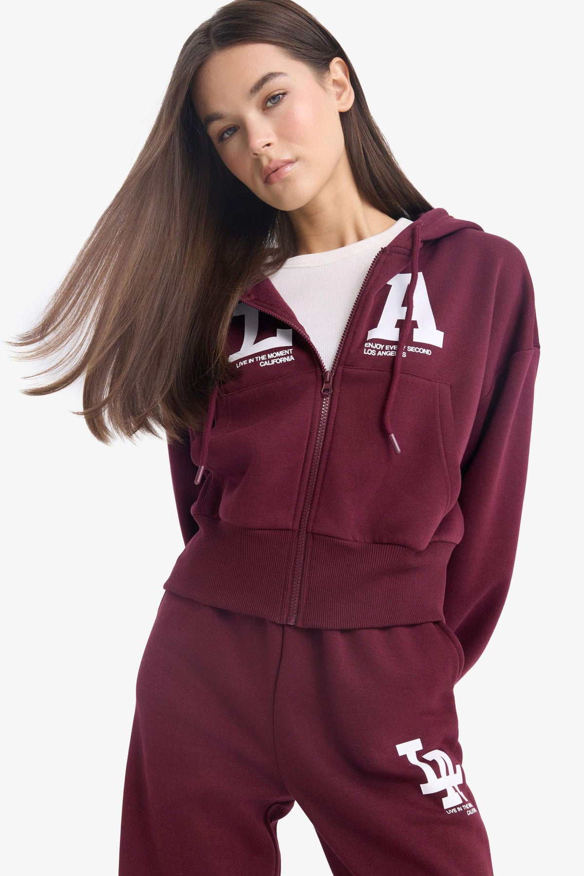 Cool Oversize wide-fit hoodie with print, made of thick fabric