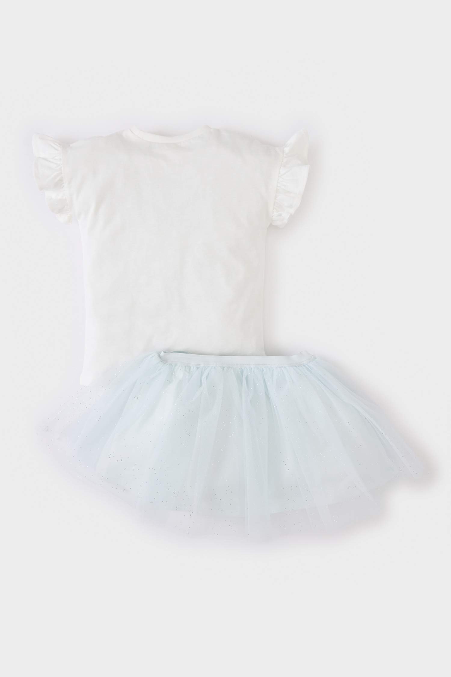 Girl Printed Short Sleeve T-Shirt Tutu Skirt 2 Piece Set