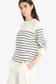 Regular Fit Crew Neck Striped Knit Sweater