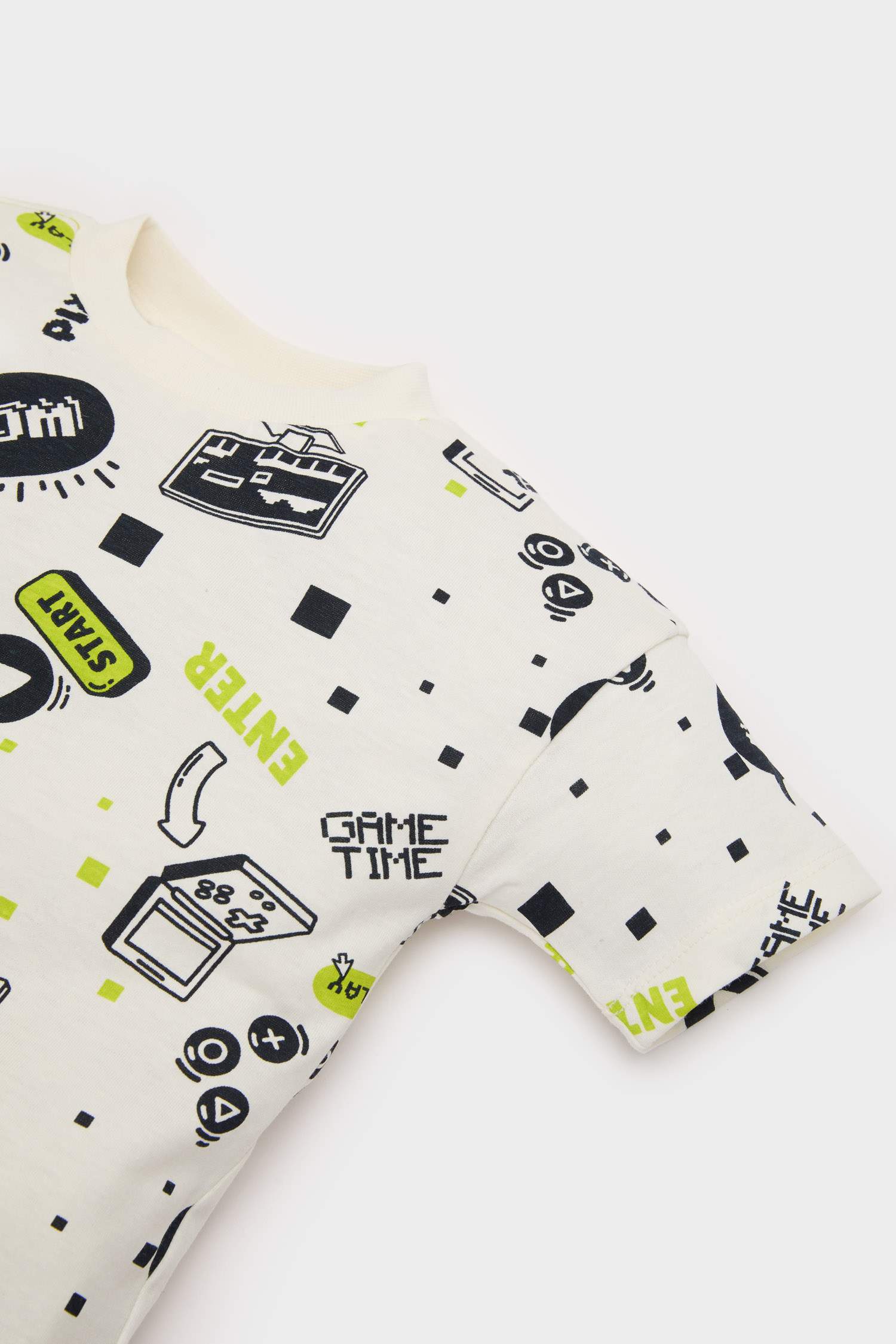 Men's Baby 2 Pcs Set Patterned Short Sleeve T-shirt Shorts