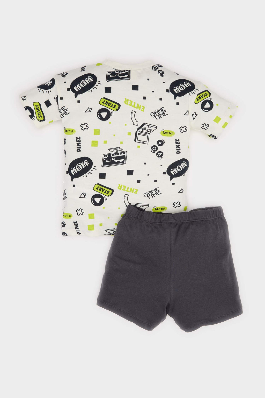 Men's Baby 2 Pcs Set Patterned Short Sleeve T-shirt Shorts