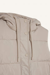 Regular Fit Hooded Zip-Up Puffer Vest