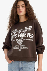 Regular Fit Crew Neck Printed Sweatshirt