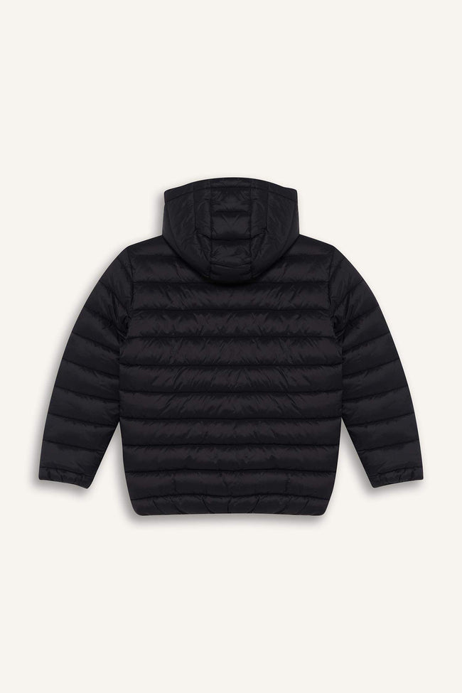 Boys Waterproof Hooded Zippered Puffer Jacket Main Image