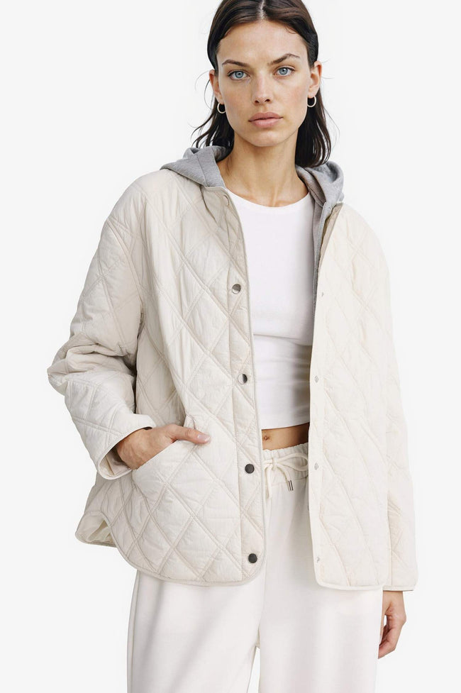 Waterproof Double Sided Regular Fit Quilted Jacket Hover Image