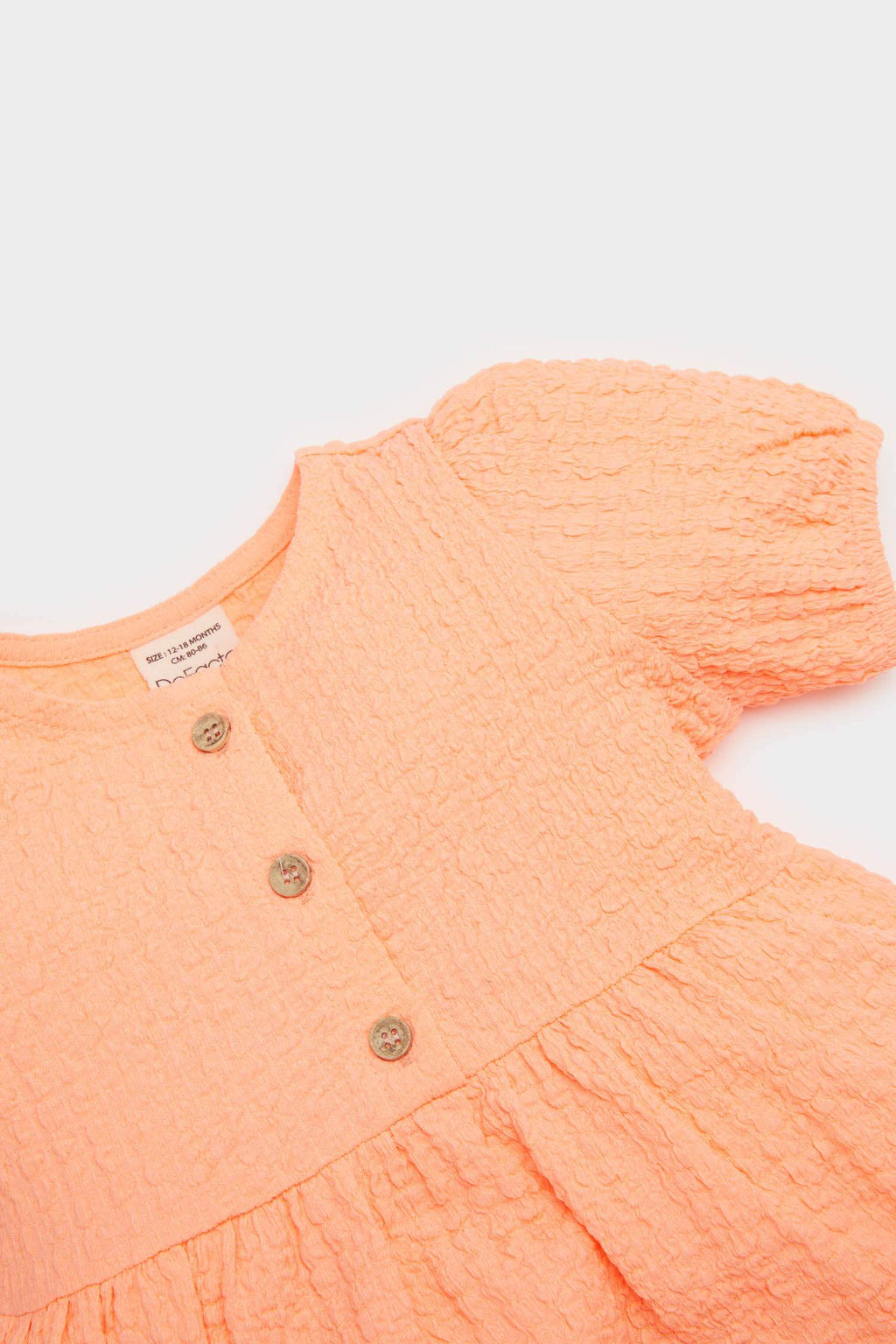 Baby Girl Short Sleeve Crepe Dress