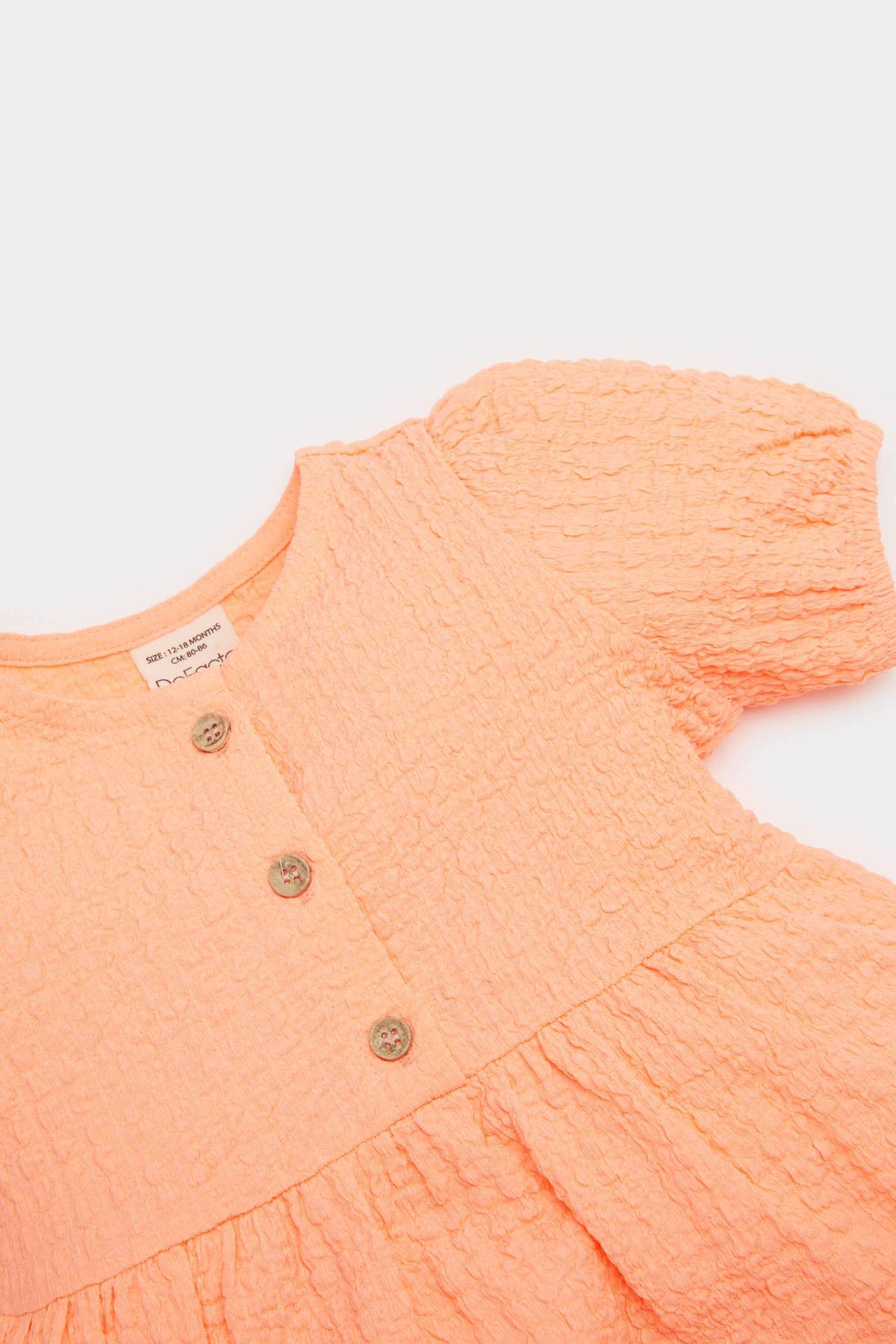 Baby Girl Short Sleeve Crepe Dress