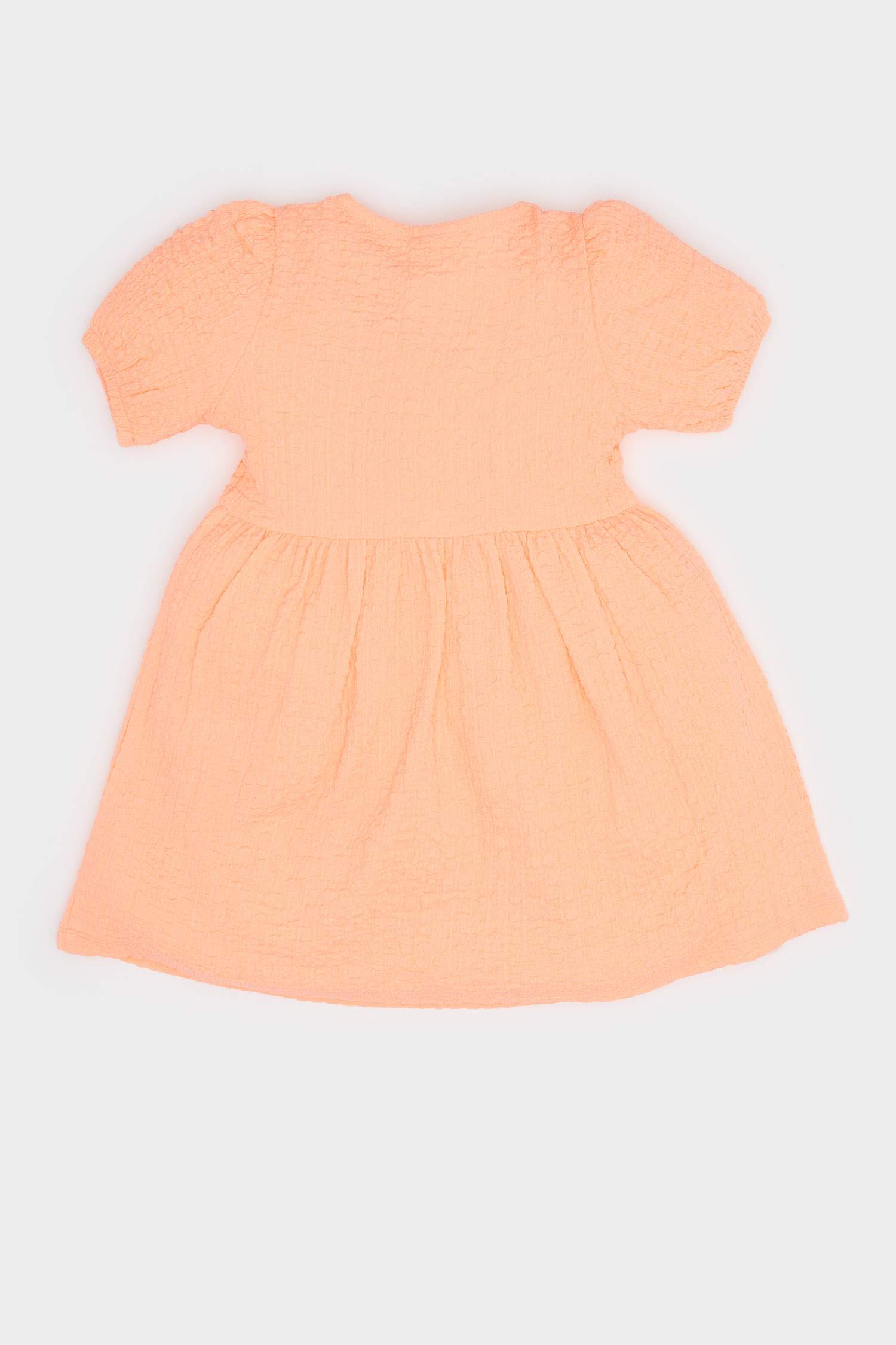 Baby Girl Short Sleeve Crepe Dress