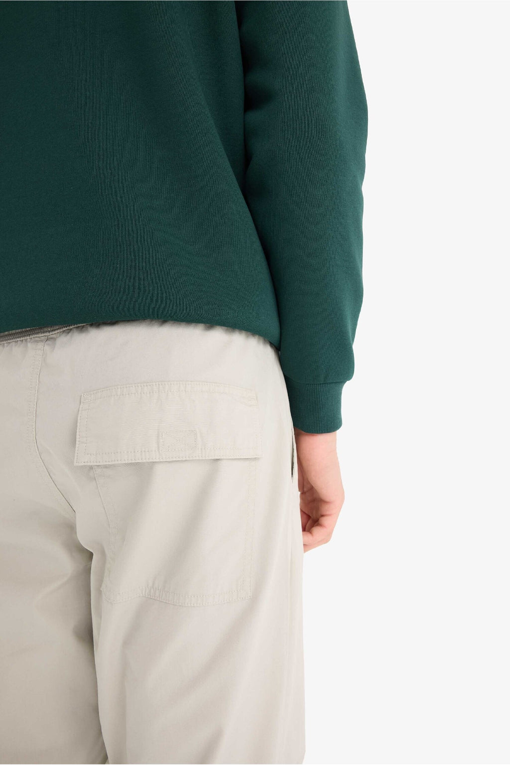 100% Cotton Wide Leg Elastic Waist Tie-Down Parachute Jogger Pants