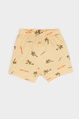 Baby Boy Palm Patterned Undershirt Shorts 2 Piece Set