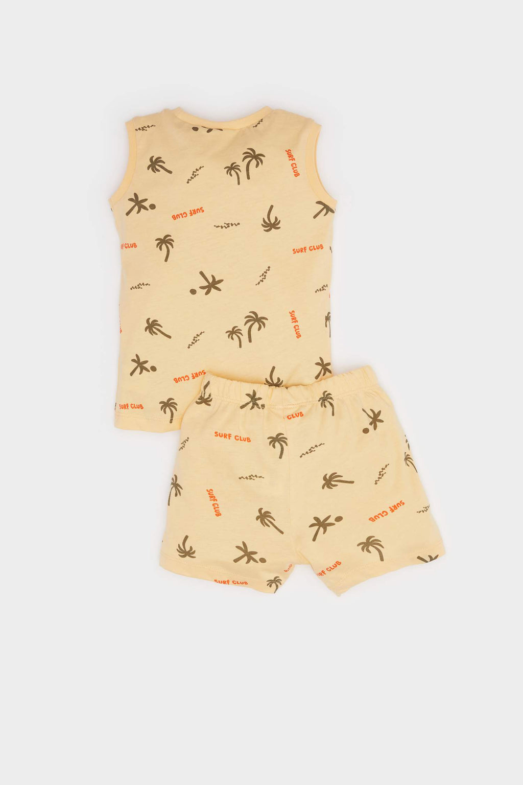 Baby Boy Palm Patterned Undershirt Shorts 2 Piece Set