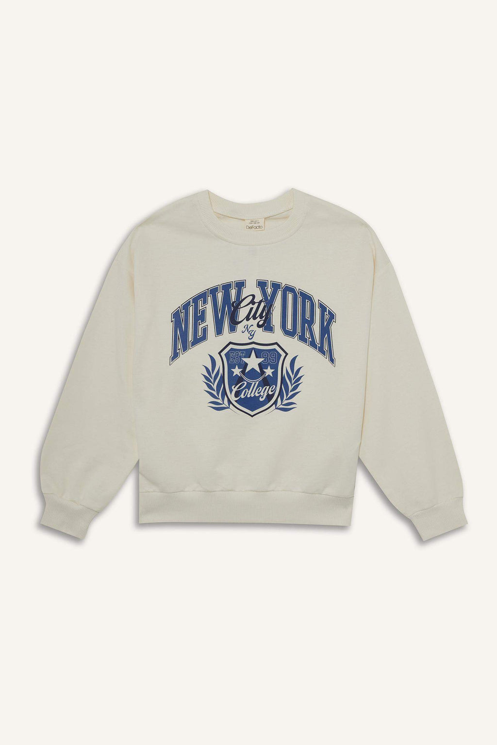 Girls Relax Fit Crew Neck Printed Sweatshirt