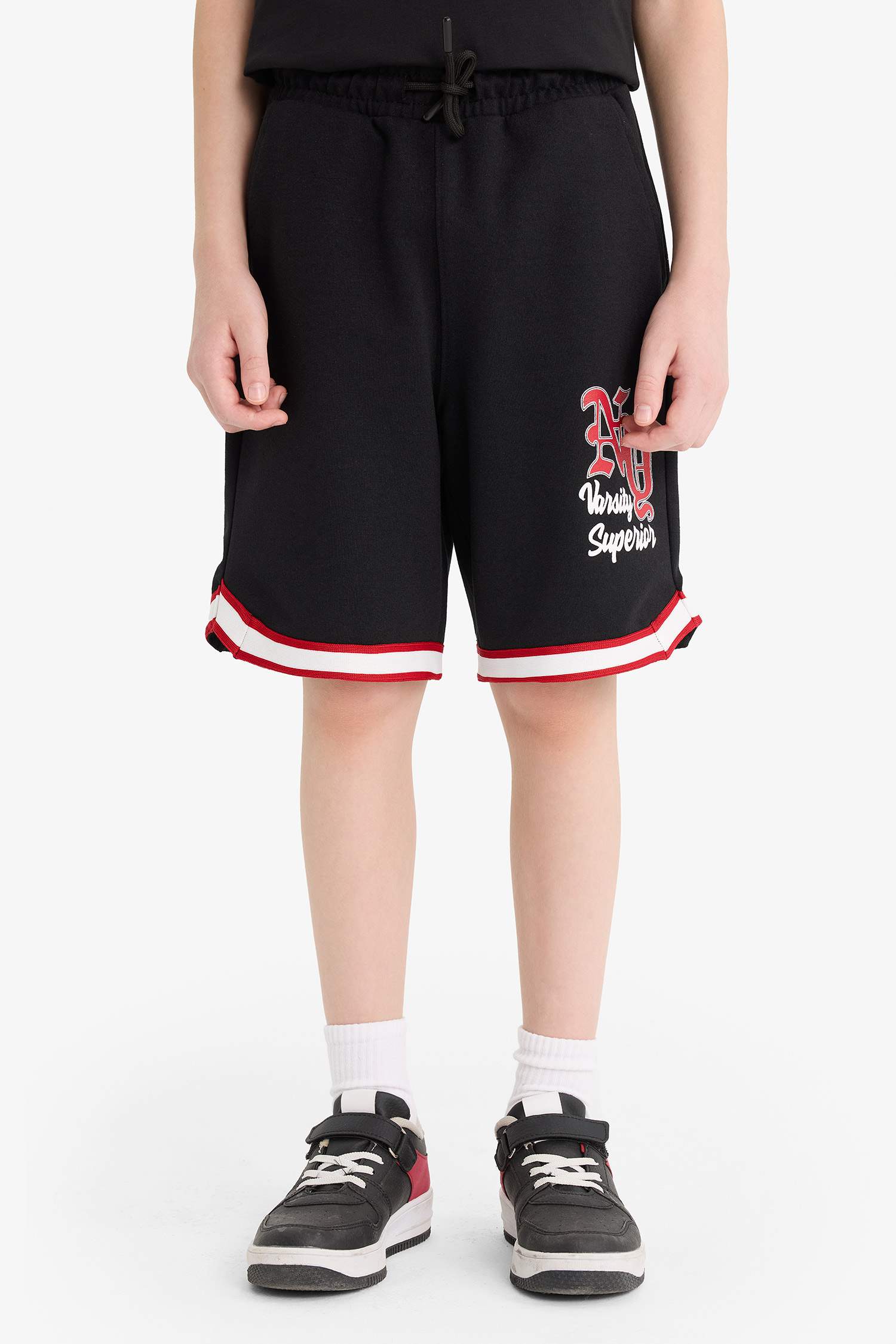 Boys' 2-Piece Set Printed Undershirt and Elastic Waist Shorts
