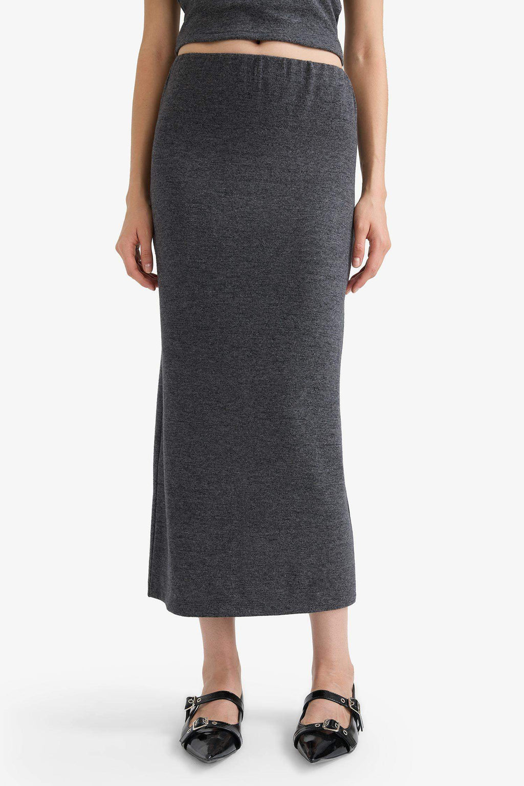 Pencil Skirt High Waist Maxi Knitted Skirt