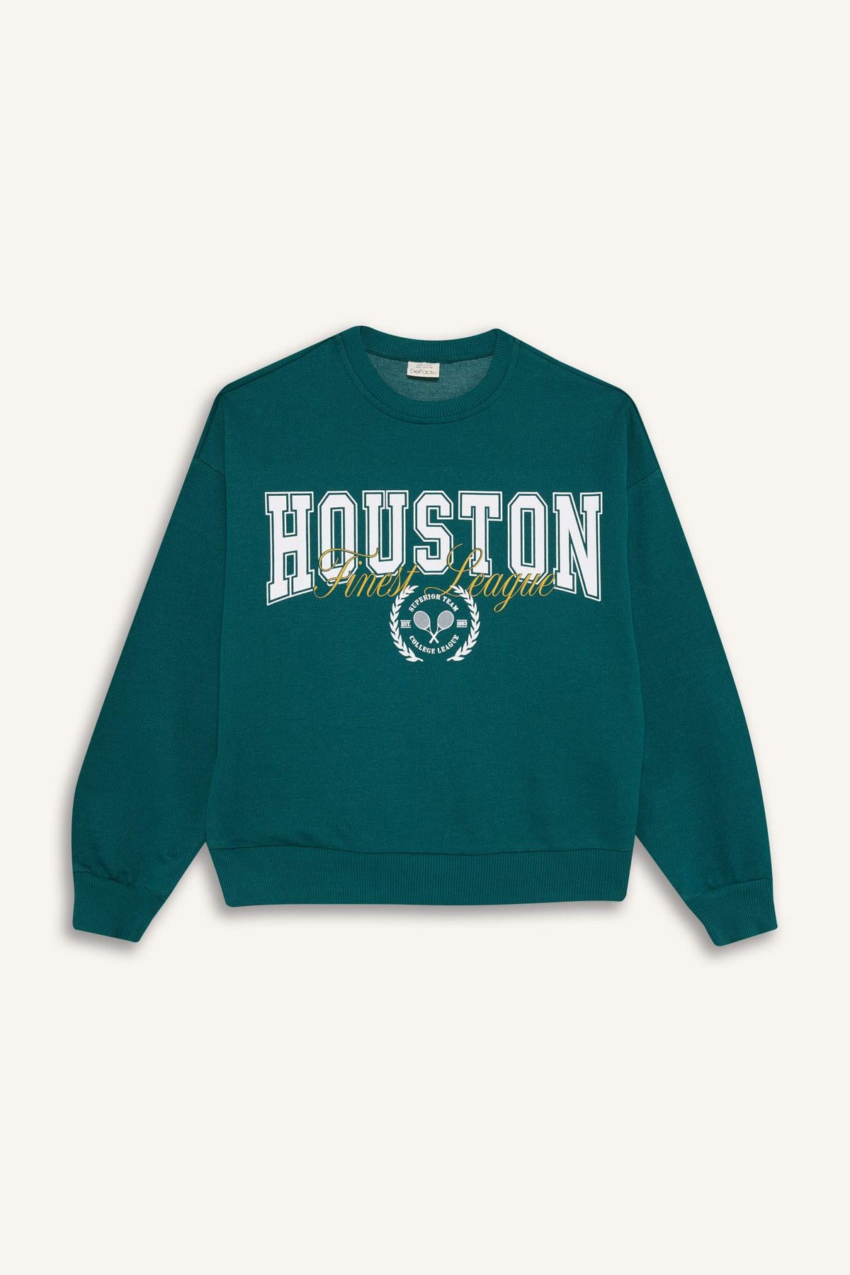 Girl's Relax Fit Crew Neck Printed Sweatshirt