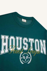 Girl's Relax Fit Crew Neck Printed Sweatshirt