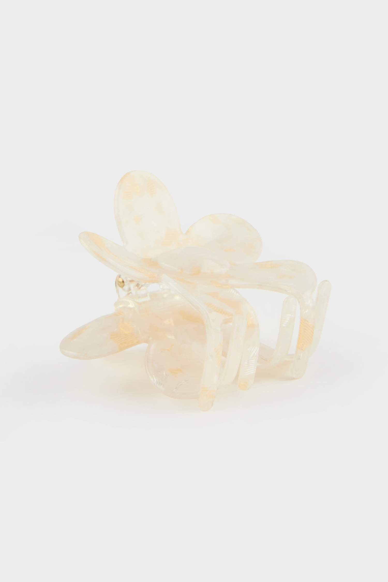 Women's Flower Motif Clothespin Hair Clip