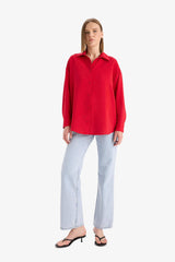 Regular fit, long sleeve shirt with a shirt collar