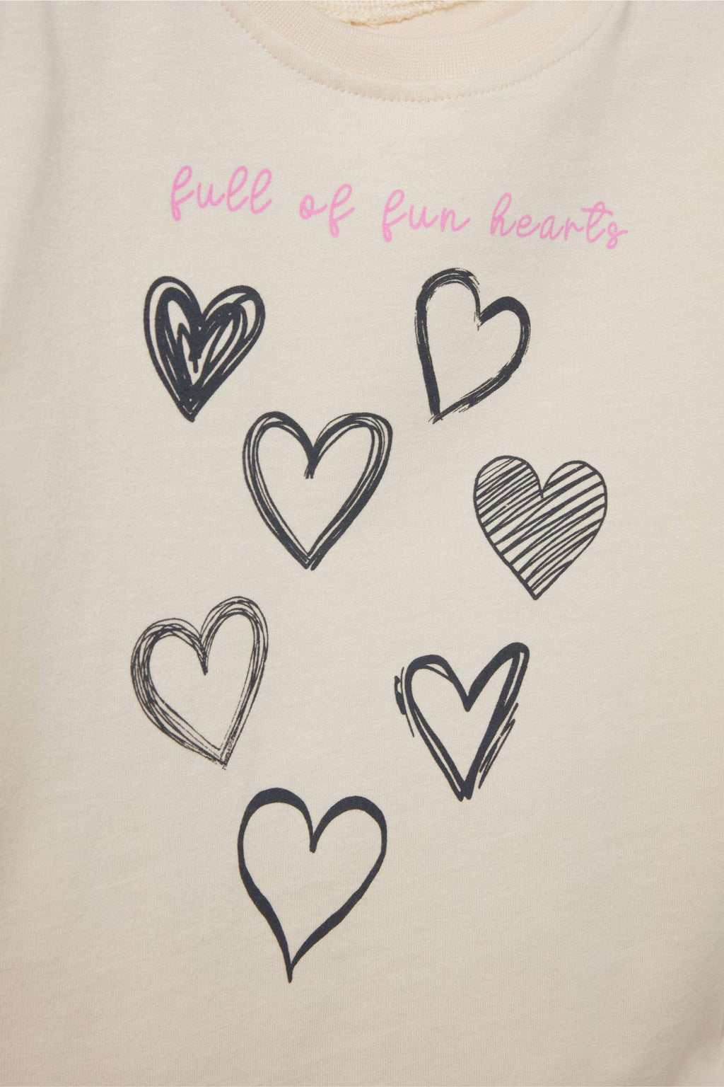 Baby Girl Crew Neck Heart Patterned 2-Pack Long Sleeve T-Shirt