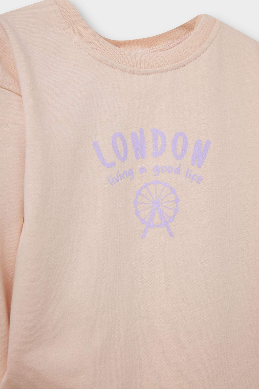 Baby Girl Crew Neck Heart Patterned 2-Pack Long Sleeve T-Shirt